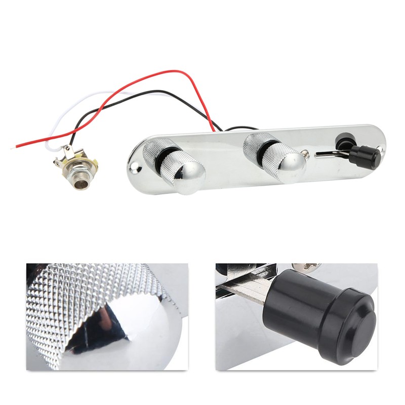 Chrome Plated Metal 3 Way Switch Prewired Control Plate for