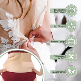 20 Pcs Pre Cut Belly Tape - Waterproof Tummy Control Tape for Flat Stomach & Back Fat Lift, Elastic Body Tape for Sagging Skin, Thigh Lifts and Postpartum Belly