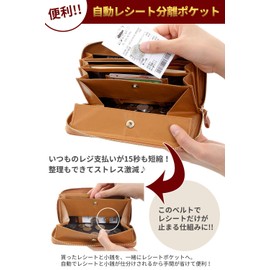 Morina Cowhide Long Wallet, Zips Around, Garcons Wallet, Wide Opening, Coin Compartment, Men's, Women's - -