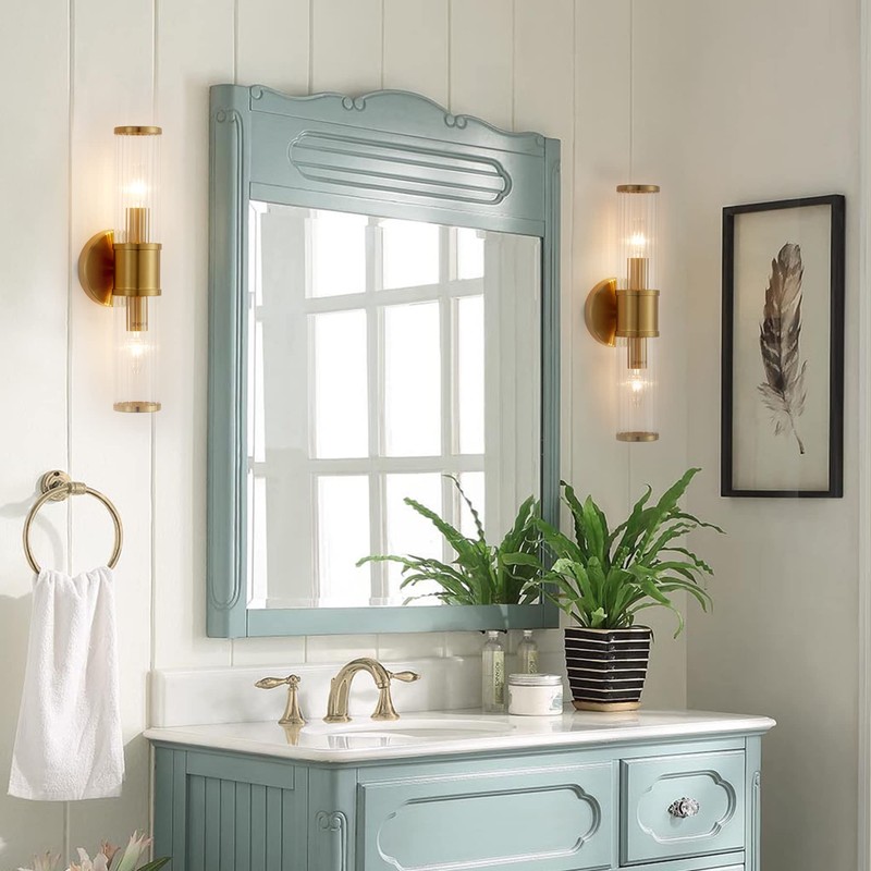 Linour Bathroom Light Fixtures - Gold Wall Sconce Wall Lighting