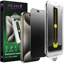 SY SHANGYAN (2-Pack Matte Privacy Anti-Spy Screen Protector for iPhone 16 Pro (6.3-Inch),9H Tempered Glass,Anti-Glare,Full Coverage,Anti-Fingerprint,Auto Dust Removal,Bubble-Free