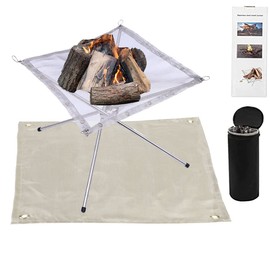 Portable Outdoor Camping Fire Pit Mat Foldable Heat Proof Mat for Outdoor Fire Pits Camping Backyard Garden (100*93cm, Fire Pit Mat)