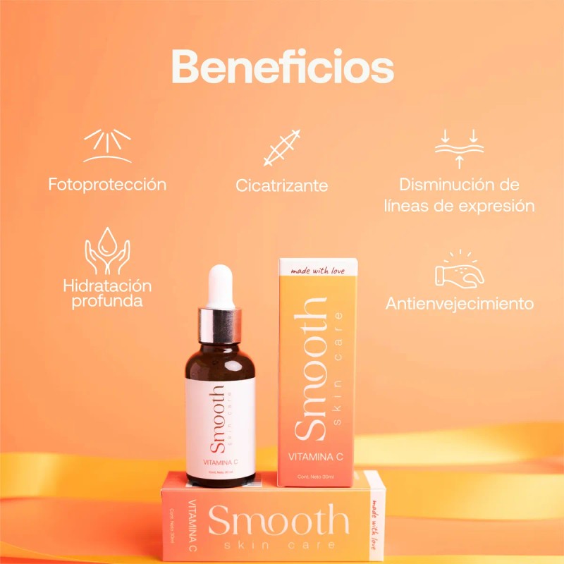 🍊💧 Smooth Skincare Vitamin C Facial Serum – Brightening &