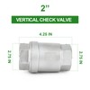 TAISHER 1PCS 304 Stainless Steel 2" Female Vertical Check Valve，Backflow