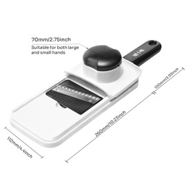 ZHANG XIAO QUAN SINCE 1628 Handheld Mandoline Slicer 3-in-1, Veggie Shredder Cutter with Interchangeable Utral Sharp Blade, Vegetable Slicer Chopper forVegetable, Fruit