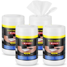 Threlaco 4 Pack 240 Count Electronic Wipes Screen Cleaner Wipes for Computer Laptop Monitor Lens Phone TV Screens Keyboard Cleaning