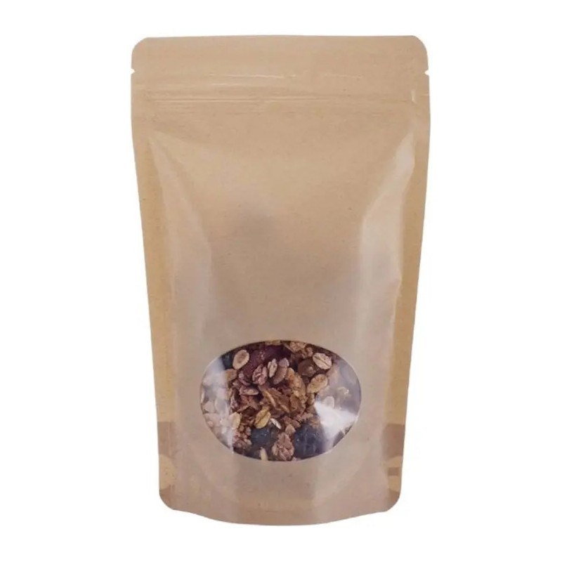Bolsa Sup 250g - Apariencia Kraft Con Ventana - x100
