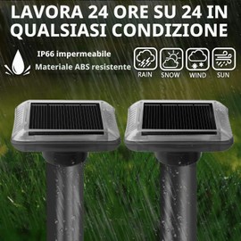 Repellente Solare per Talpe, Repellente per Serpenti Talpa, Gopher e Altri Repellenti per Talpe, Repellente per formiche Regina per Giardino e Campeggio, Gopher