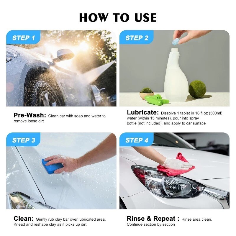 CarCarez Blue Clay Bar 200g Medium Grade Remove Contaminants Easily