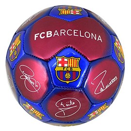 Barcelona Barca Signature Small Mini Football Metallic Crest Size 1, Multicolor, S
