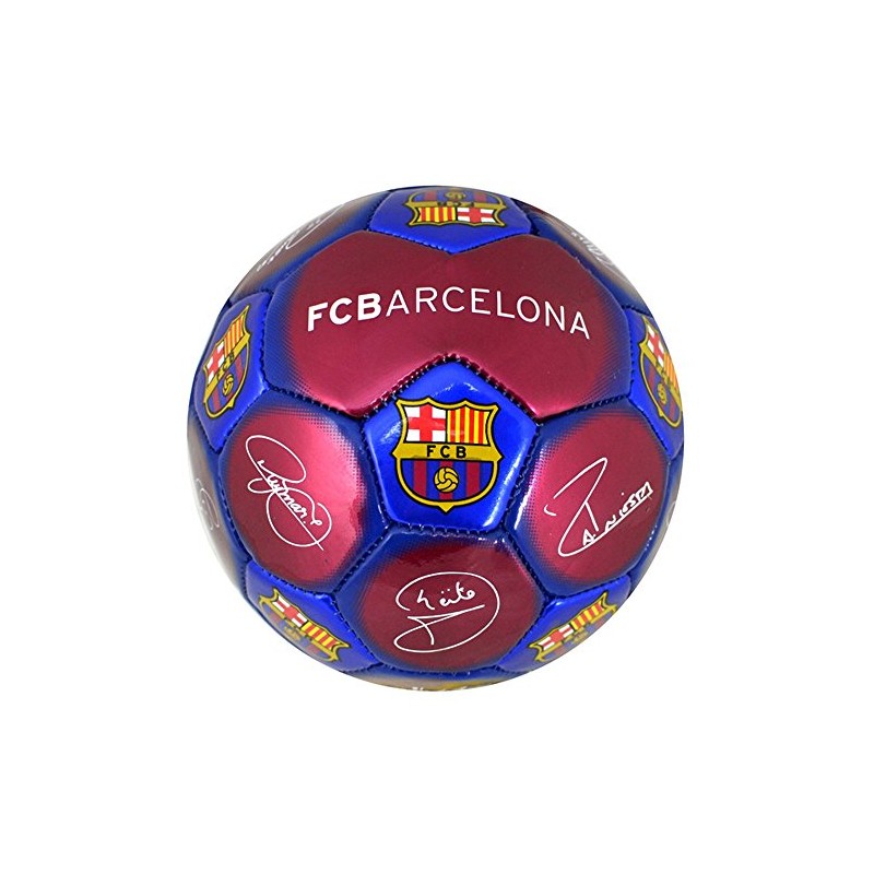 Barcelona Barca Signature Small Mini Football Metallic Crest Size 1,
