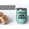 Chess Teal Wine Tumbler 12oz - game of chess -