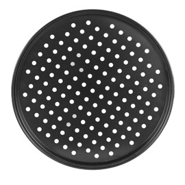 Arcjunys Pizza Tray Round Pizza Tray 32 cm Non-Stick Coating Pizza Baking Tray Round Carbon Steel Pizza Pan Pizza Mould for Professional Pizza Baking Black