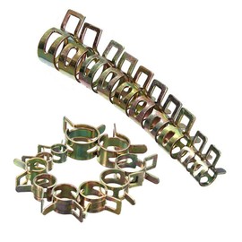 100 Pcs Spring Band Type Clamps Vacuum Fuel Hoses Line, Pipe Tube Clamp Fasteners Assortment Kit, 6/7/8/9/10/11/12/13/14/15mm