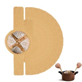 Parchment Bread Sling for Dutch Oven, BlissBoard Disposable Bread Baking Mat with Long Handles, 50 Pcs Unbleached Parchment Paper for Air Fryer, Sourdough Transfer