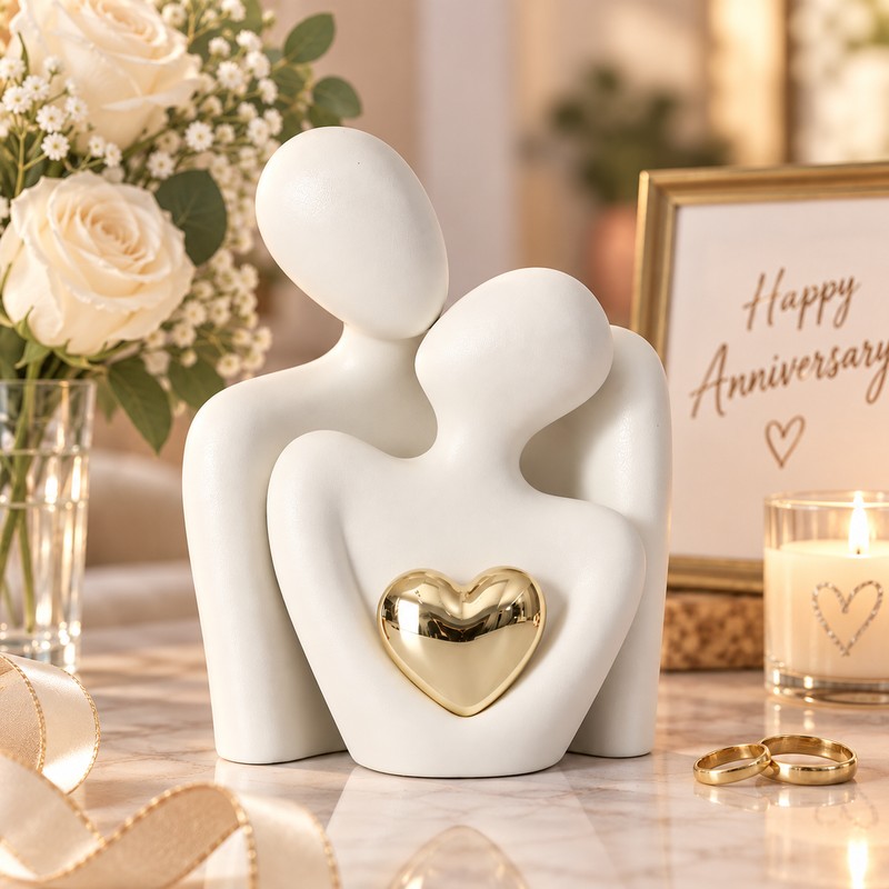 Romantic Couple Embrace Statue for Home Decor – Loving Figure