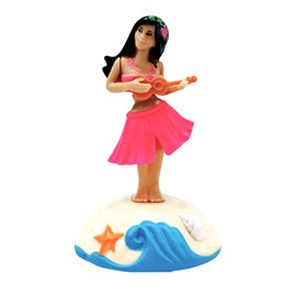 Zcargel Solar Dancing Figurine, Hawaii Dancing Girl Solar Figurine Hawaiian Hula Shaking Head Dancer Figurine Car Dashboard Cute Decor Hula Dancing Girl Solar Powered Dancing Girl Doll