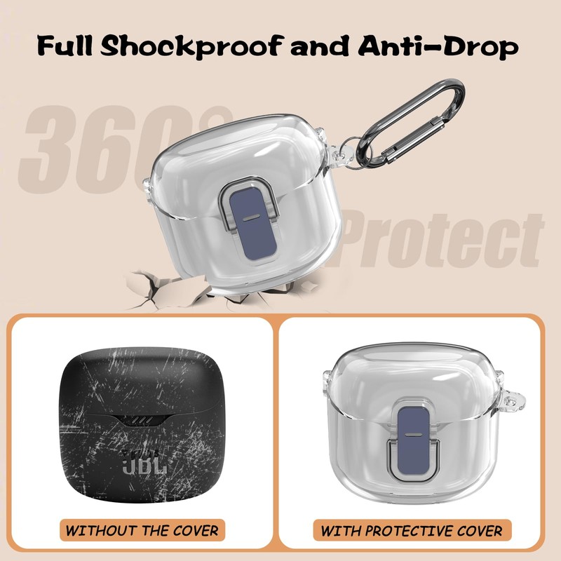 【Bloqueo anticaídas】 Compatible con JBL Tune Flex Funda de PC