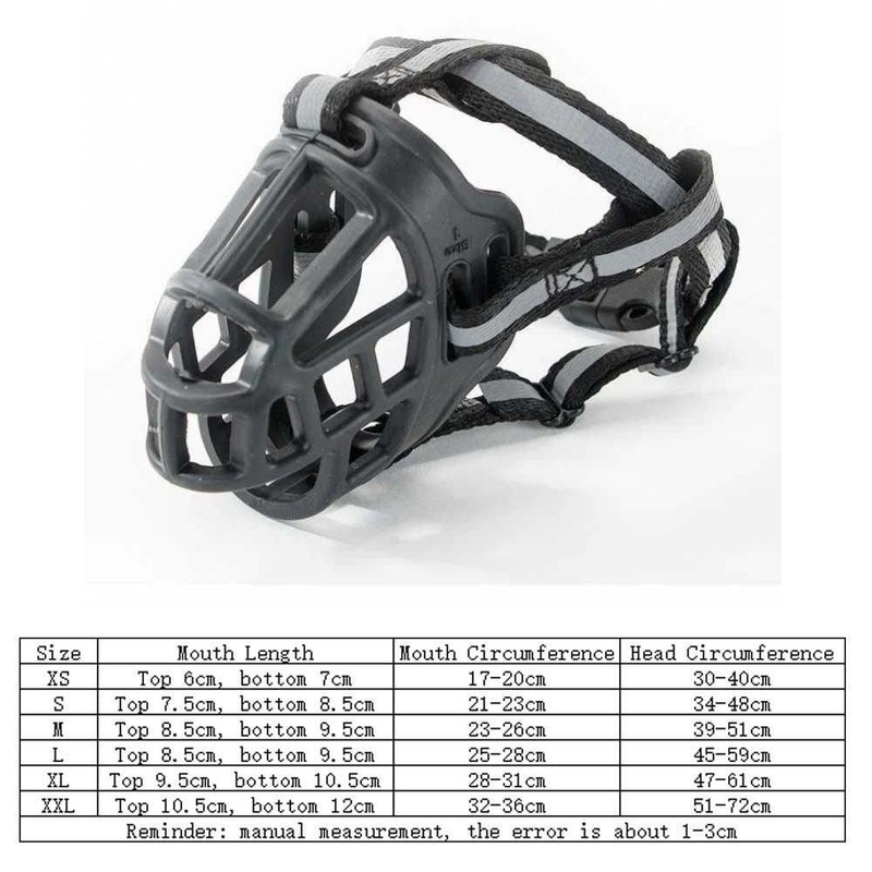 Dog Muzzle, Breathable Basket Muzzles for Small, Medium, Large Dogs,