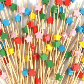 100Pcs Colorful Pentagrams Cocktail Picks,Star Toothpicks For Appetizers,Appetizer Skewers For Appetizers,Cocktail Picks For Drinks,Fancy Toothpicks For Appetizers,Cocktail Toothpicks,Appetizer Picks