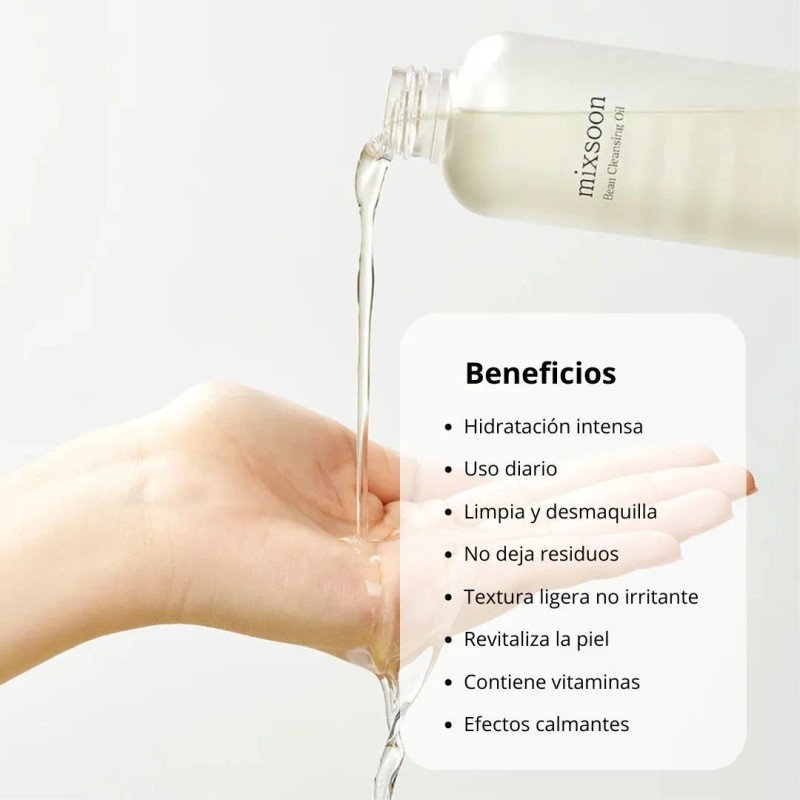 Aceite De Limpieza Facial Mixsoon Bean Cleansing Oil 195ml Todo