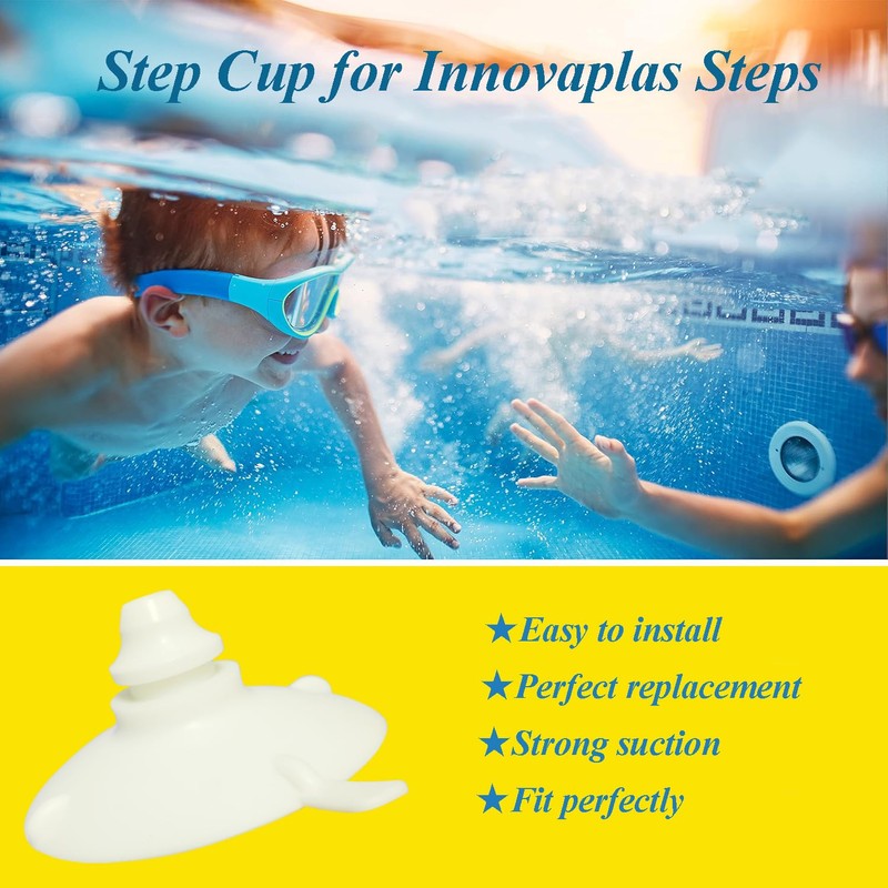 KACOMACO Pool Step Suction Cups Replacement for Innova Plas Ladder