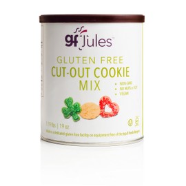 gfJules Certified Gluten Free Cut Out Cookie Baking Mix | No Grit, Non-GMO, Vegan, Kosher & Top 9 Allergen Free | Baking Alternative to Regular Cookie Mixes, Make 36 Sugar Cookies | 19 Ounces