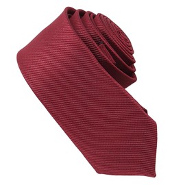 peiqiup Ties (150 x 5 cm), Solid Tie, for Office or Festive Events, Business Dates, Festive Occasions and Leisure, Deep Red
