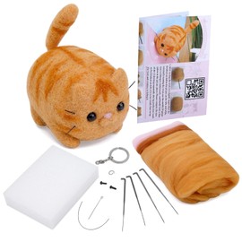 luokefe Needle Felting Kits with Instruction, Needle Felting Supplies Kits with Tools, Animals DIY Needle Felting Set with Foam Mat for Handcraft Project Beginners