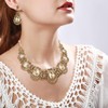 BriLove Costume Fashion Jewelry Set for Women Crystal Teardrop Hollow