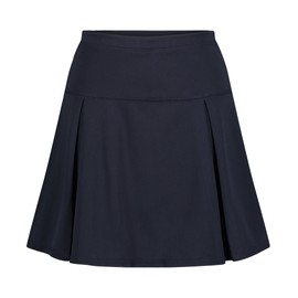 Izod Girls' School Uniform Pull-on Scooter Skirt with Undershorts, Knit Waistband & Functional Pockets, Wrinkle Resistant, Navy Performance, 16