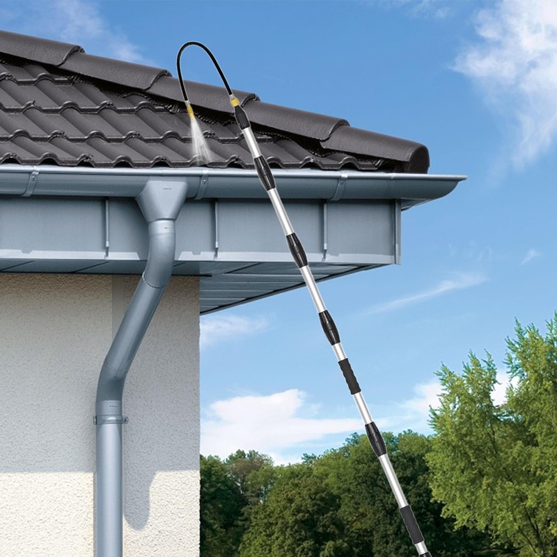 TianfuSpanda Gutter Cleaning Tools, 8FT Adjustable Lenth Gutter Cleaner from