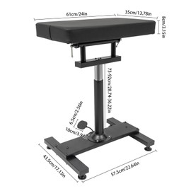 DCEHKR Tattoo Armrest Stand, Portable Tattoo Hand Rest, Height and Angle Adjustable Tattoo Arm Rest, Tattoo Arm Rest Stand for Beauty Salons, Nail Salons