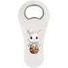'Easter Bunny with Easter Basket Kawaii Style' Bottle Opener Fridge