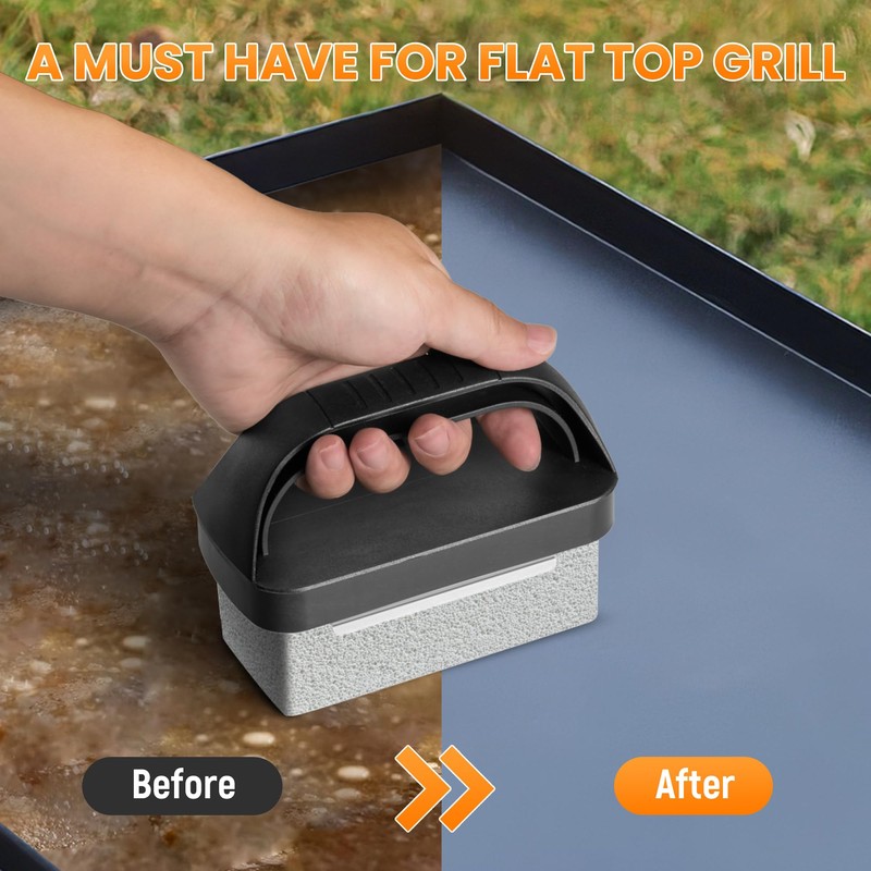 HE-SANQI Grill Brick for Cleaning Flat Top, Heavy Duty Grill