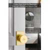 goldenwarm Gold Door Knobs Interior, Zinc-Alloy Heavy Duty Privacy Interior