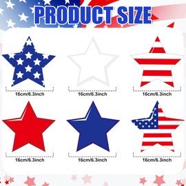 72 Pcs 4th of July Hanging Decorations Independence Day Party Decoration Red White Blue Star Swirl Decor Patriotic Ceiling Decorations USA Foil Swirls for 4th of July Party Supplies