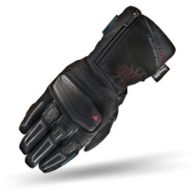 SHIMA INVERNO Motorcycle Gloves Men's Leather Long Warm Summer Motorcycle Gloves Protection Touchscreen Touring Leather Gloves Motorcycle Ventilated Reinforced Windscreen Wipers (Men, Black, 3XL)