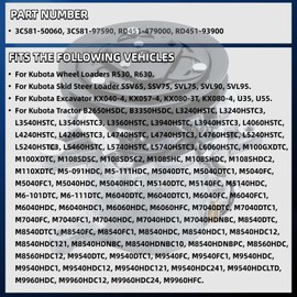 RD451-93900 AC Compressor 3C581-50060 3C581-97590 RD451-479000 for Kubota M5040 M6040 M7040 M8540 M9540 M9960 R530 R630 SSV65 SSV75 SVL75 SVL90 SVL95 U35 U55 KX040-4 KX057-4 KX080-3T KX080-4