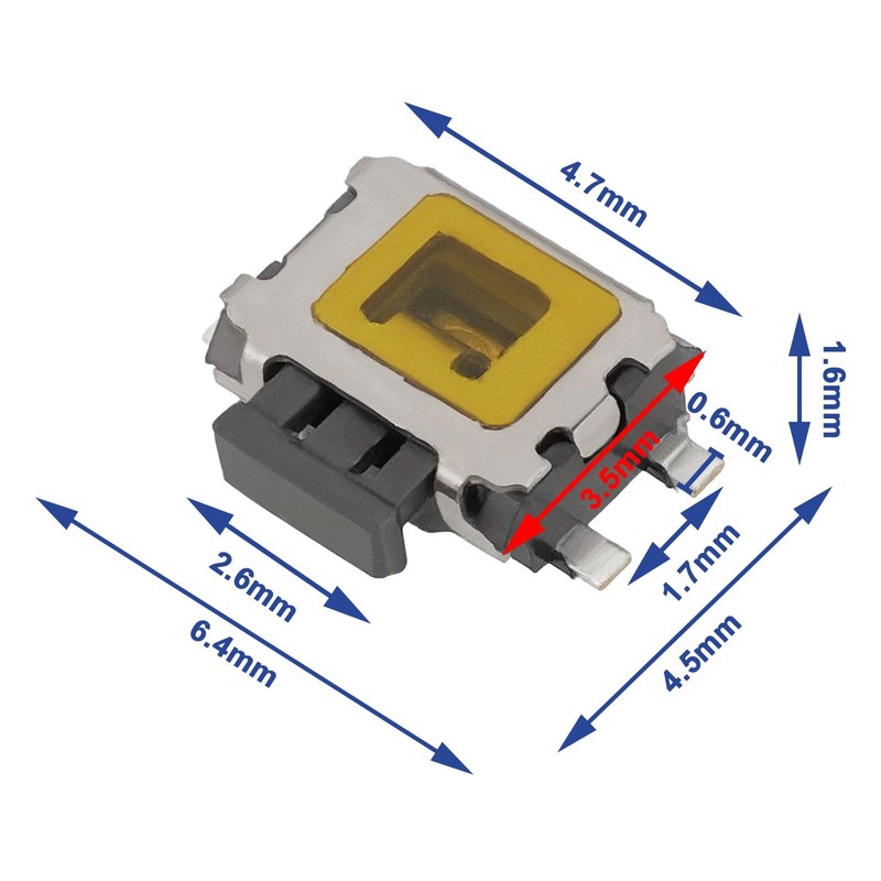 eMagTech 20pcs 4 Pin SMT SMD Side Tactile Push Button
