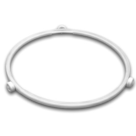 vhbw Rotating Ring Drive Ring 16.2 cm Universal for Microwaves e.g. Compatible with Bosch, Siemens, AEG, Severin - White