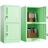 BAVNNRO 2 Door Metal Locker Storage Cabinet with Locking Doors