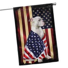 FLAGWIX American Bulldog House Flags, Dog Decor Flag - 4th of July Decorations for Home, Yard Decor, House Flag 30x40 - Patriotic Dog Decor, Double Sided, Heavy Duty Canvas Flag Indoor Outdoor