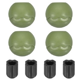 PATIKIL 0.51 Inch Chair Feet Replacement, 4 Pack TPE Outdoor Camping Chair Leg Tips Ball Cap Folding Chair Legs Floor Protectors Stability on Rugged Fit for 0.51"(13mm) Chair Feet, Green
