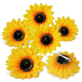 ericotry 6 Pieces Sunflower Hair Clips Sunflower Hair Clips Duck Beak Hairpin Styling Accessories for Beach Holiday Wedding Party
