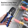 Network Cable Crimp Pliers RJ11/45 Ratchet Wire Crimping Tool RJ