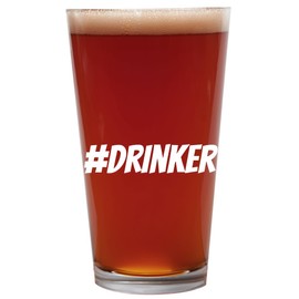 Knick Knack Gifts #Drinker - 16oz Beer Pint Glass Cup, Clear, US-C-04-24-05-011010-07-69-34-22