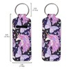 ENLACHIC 2Pcs Unicorn Print Chapstick Holder Keychain Clip-on Lip Balm