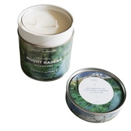 Ethics Supply Co. Mt. Rainier National Park Candle - Luxury Scented Candle, Crisp Mountain Air, Cedarwood & Pine, 55-Hour Burn Time, Clean Wax, Phthalate-Free, Cruelty-Free - 12oz