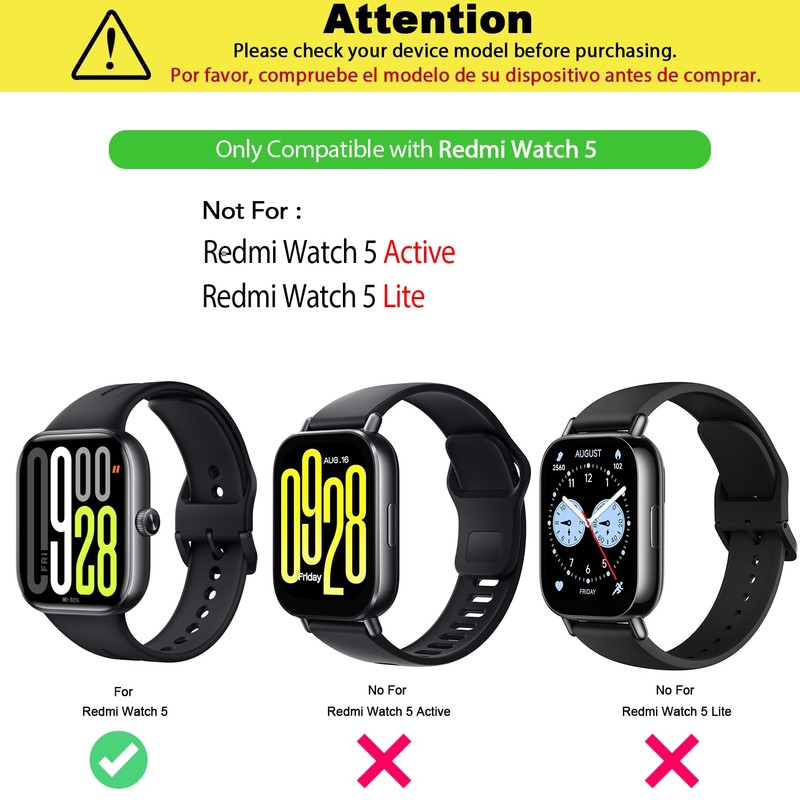 USTIYA Funda para Redmi Watch 5 Case Carcasa Screen Protector